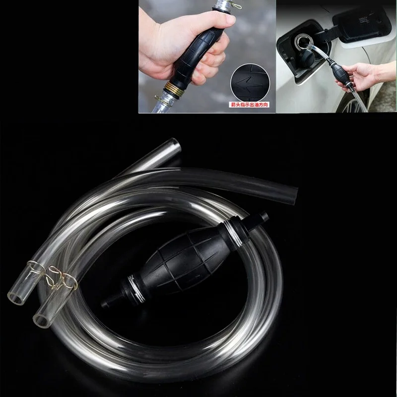 Car Fuel Transfer Pump Primer Bulb Hand Primer Petrol Rubber Aluminum PVC Hose auto parts