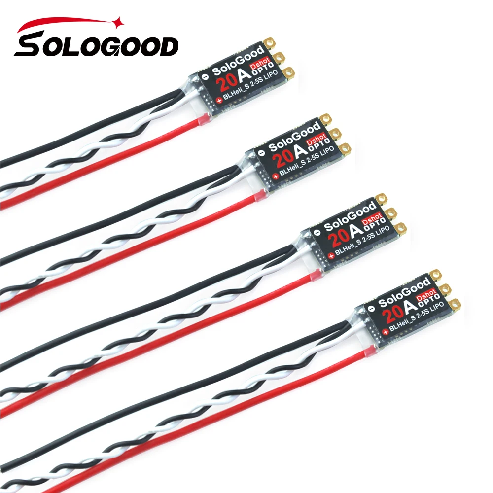 SoloGood BLHeli_S 20A ESC DSHOT 20A ESC BLHeli_S Speed Controller 2-5S for FPV Raing Drone