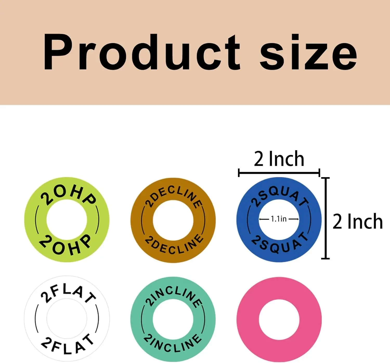 Large Squat Rack Magnetic Position Markers 2inch Power Rack Reminder Labels Squat Rack Magnets Identifier Rings 12Pcs