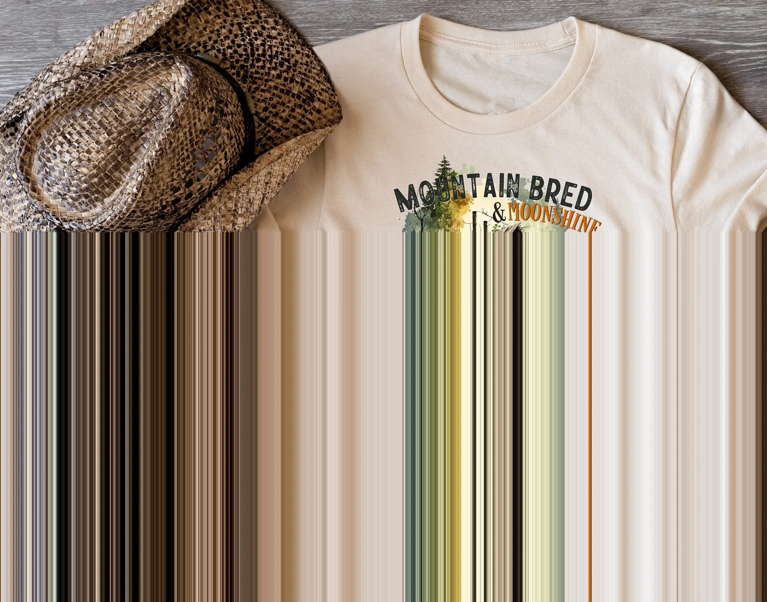 Mountain Bred and Moonshine Fed T Shirt Tshirt Graphic T s 100 Cotton Tee Motivational Western