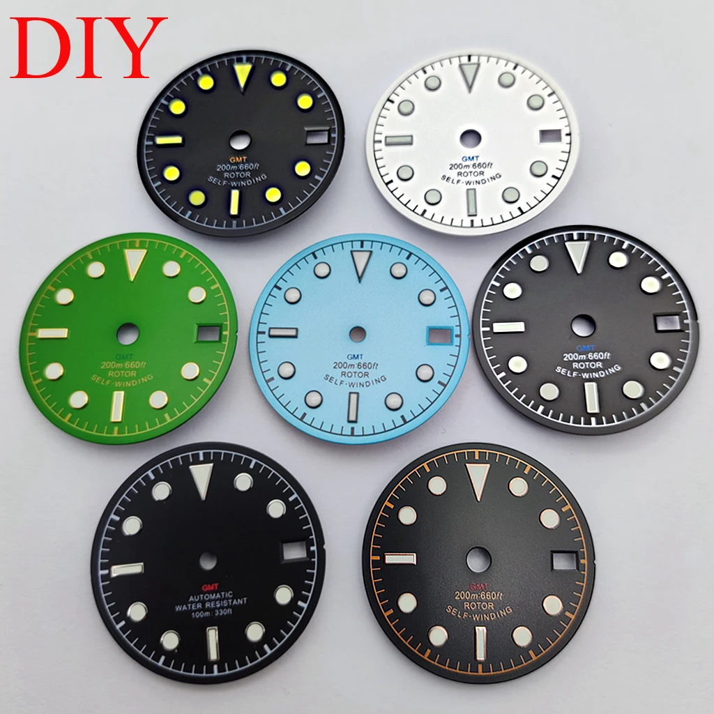 Customized Personalization Custom Logo Laser Print Name/Logo Watch Dial Diy Dial Fit NH34 NH35 Movement
