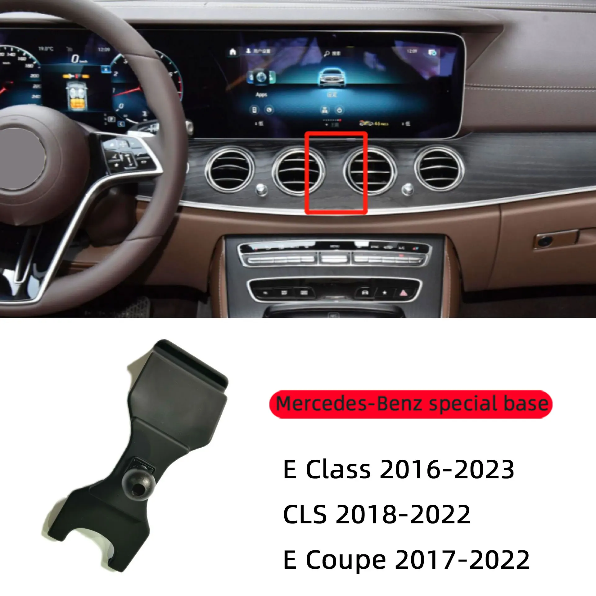 Car Phone Holder Base For Mercedes Benz ML A R B C E S CLS GLA CLA GLC GLS V260 Vito Wireless Charging Stand Mobile Gravity Base - Image 6