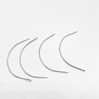 25 pcs/bag Large 9cm C Shape Curved Needles Wig making crochet braids ventilating Hair weaving needle