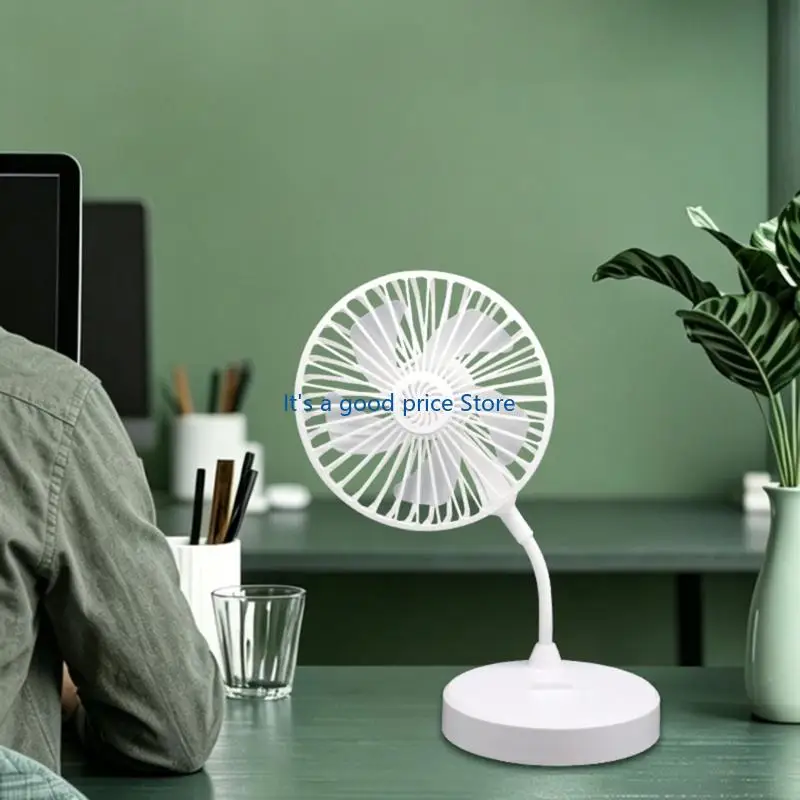 Space Saving Office Tabletop Fan With Flexible Tilt Function Plastic Construction Quiet Motor Technology