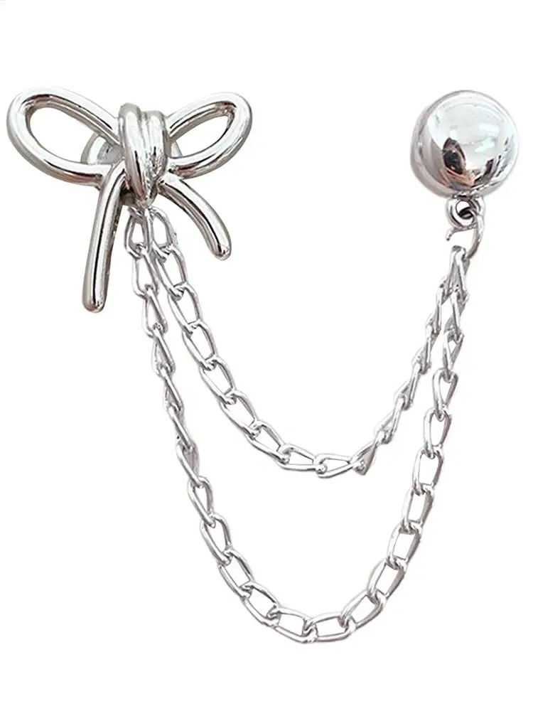 1pc Multi-Function Magnetic Clothing Clip With Chain Metal Jean Buttons Clip Clothes Scarf Trouser Legs Cuff Fixing Magnet Pins
