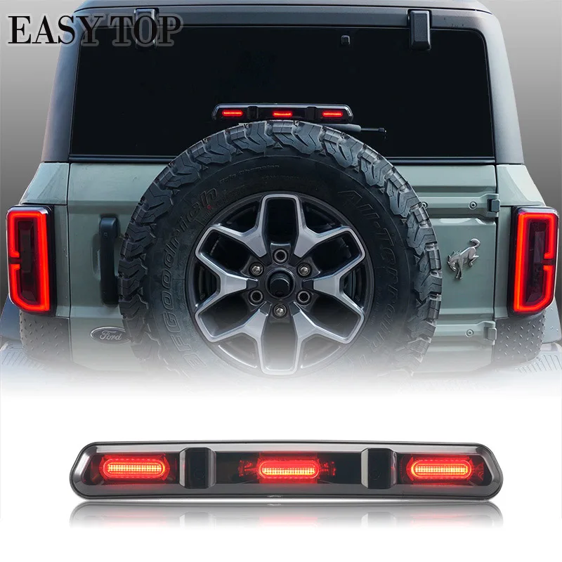 

Red High Mount Lamp LED Third Brake Light Replacement for Ford Bronco 2021 2022 2023