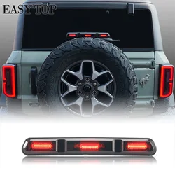 Red High Mount Lamp LED Third Brake Light Replacement for Ford Bronco 2021 2022 2023
