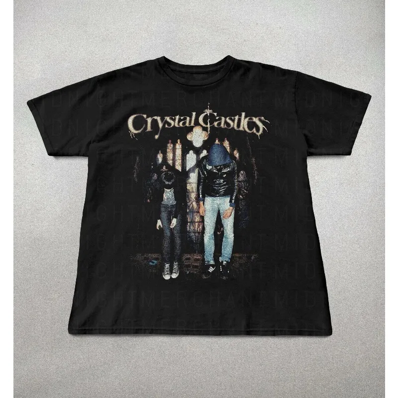 Crystal Castle T-shirt Y2K Alternative T-shirt for Both Men and Women, Suitable for All Seasons, Casual Original Style T-shirt