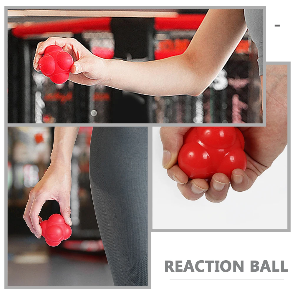 

Agility Training Hexagonal Reaction Ball Goalkeeper Fitness Exercise Ball For Women Men Soft Silicone Material Bright Color