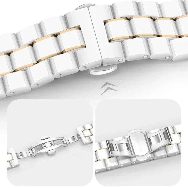 18mm Ceramic Strap for Huawei Watch GT5/4 41mm/GT5 Pro 42mm Women's bracelet wristband for Huawei Watch GT5 GT4 Metal Watchband - Image 4