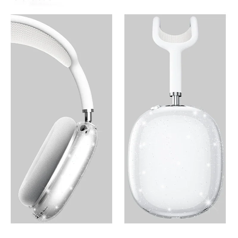Wysokiej jakości super etui ochronne do słuchawek Apple Airpods Max Glitter Sparkle Clear TPU Etui ochronne na słuchawki — zdjęcie produktu 5