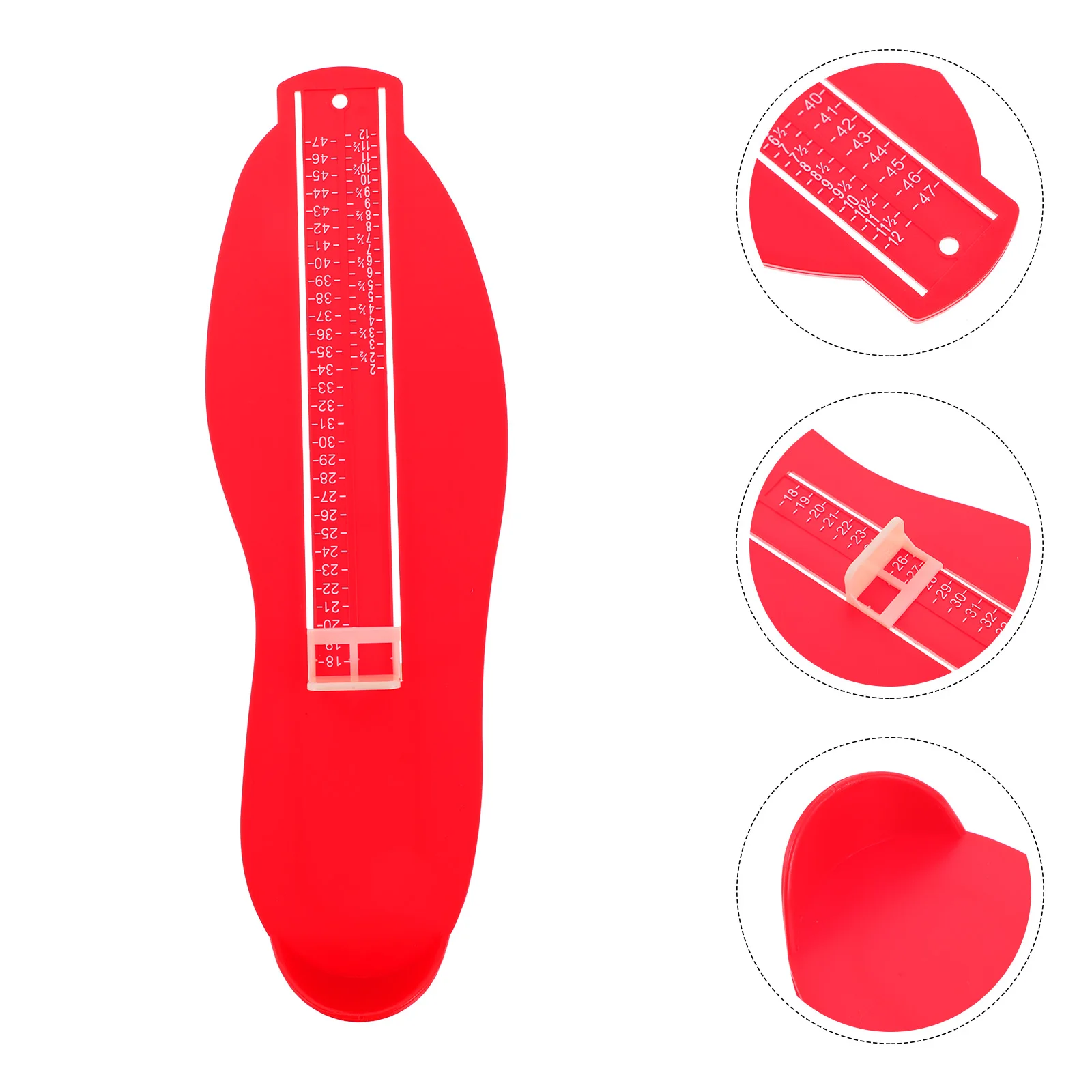 

Foot Measuring Device Adult Feet Sizer Ruler Length Gauge Plastic Measurement Tool Lightweight Easy Store Accurate Instruments