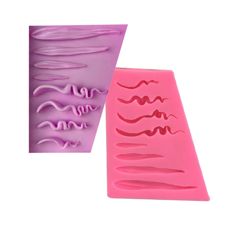 前髪毛シリコンモールドシュガーケーキの装飾面型アクセサリーケーキツール石膏滴下型