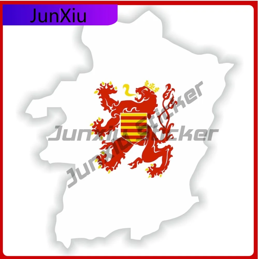 

Limburg Belgium National Emblem Map Shape And Outline Stickers Waterproof Vinyl Decals Motorcycle Suv Bumper Car Sticker Decorat