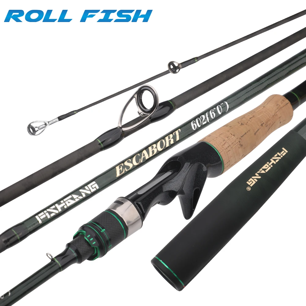 ROLLFISH ML Power Carbon Fiber Lure Fishing Rod Fast Action Spinning Casting  Freshwater Saltwater Bass Fishing Rod