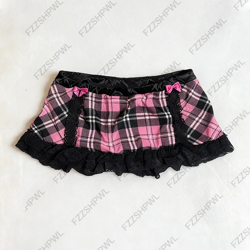 Ropa de calle gótica Y2K falda Harajuku estampado gráfico faldas de tiro bajo moda Vintage vibe A-line falda subcultura Hip Hop Mini falda