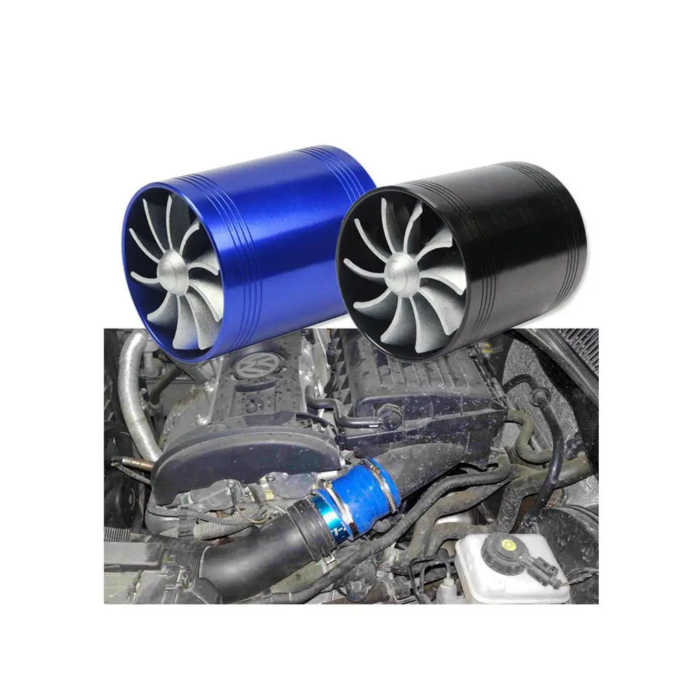 

Universal Car Double Turbine Turbo Air Intake Gas Fuel Saver Fan Supercharger for Honda Chevrolet Cadillac