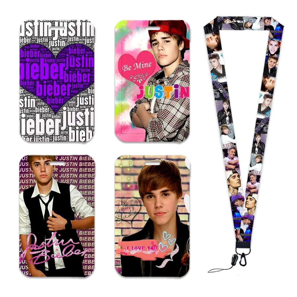 Famous Singer ID Badge Lanyard Neck Strap For Card Holder Keychain Phone Strap Printed Polyester Pattern Hang Rope Accessories