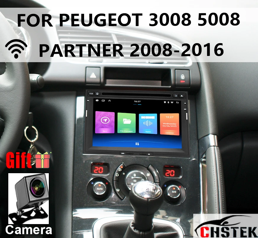 Android Carplay For Peugeot 3008 5008 Partner Citroen Berlingo 2008-2016 Multimedia Bluetooth WIFI Auto GPS Handsfree Autoradio