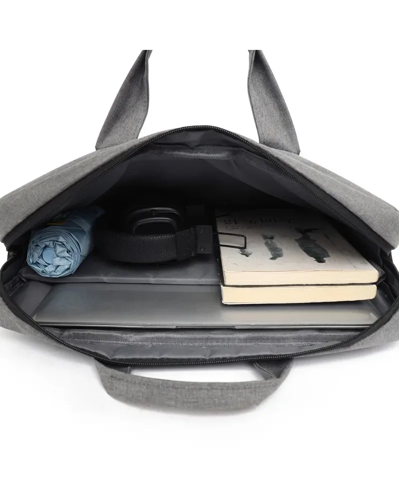 Gray Multi Compartment Laptop Handbag 13 14 15.6 Inch Notebook Bag Oxford Cloth Shockproof Portable Briefcase