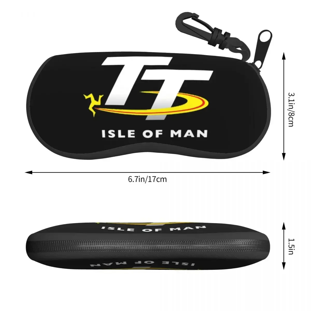 Isle Of Man TT Races Eyeglass Glasses Case Women Men Soft Racing Sunglasses Protective Box