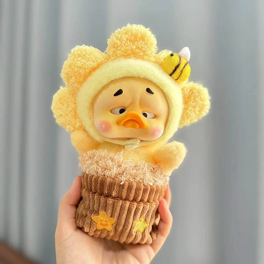 Pakaian untuk bekerja baik untuk boneka itik seri mewah Upsetduck pakaian kotak buta kain kecil untuk Aksesori boneka bebek kuning