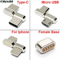 1PCS 5Pin Micro USB Type-C Charging Magnet Connector Magnetic Suction Female Base For PC Laptop Tablet Charging Data Cable
