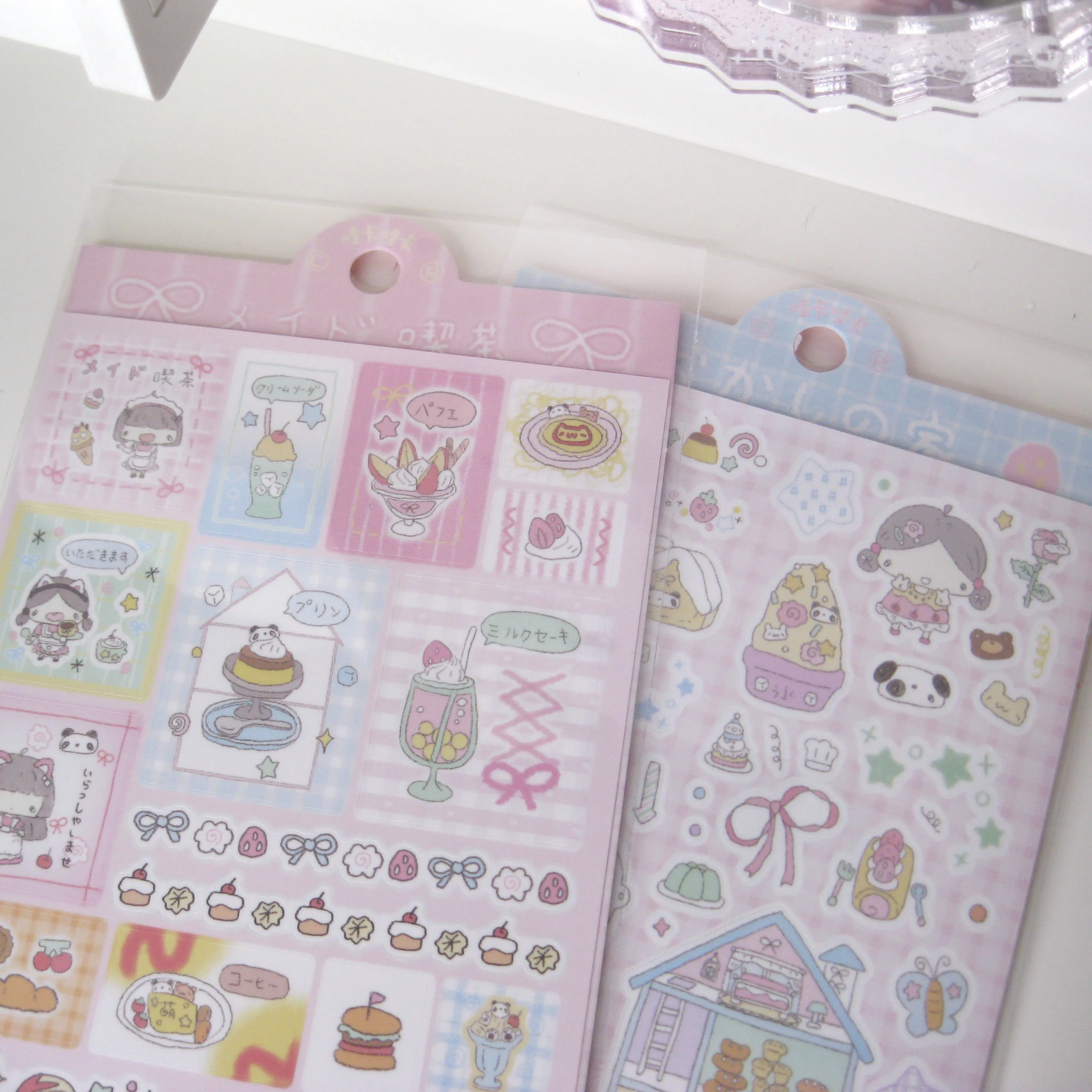 1 Pc Cute Cartoon Animals and Girls Pattern Toploader Sticker Korean Style Idol Photo Card Deco Materials Decorative Sticker