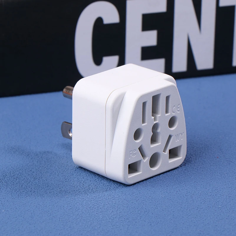 Universal White German Russia AU UK Kr EU To US AC Power Socket America Plug Travel Charger Adapter Converter Type B 10A 250V