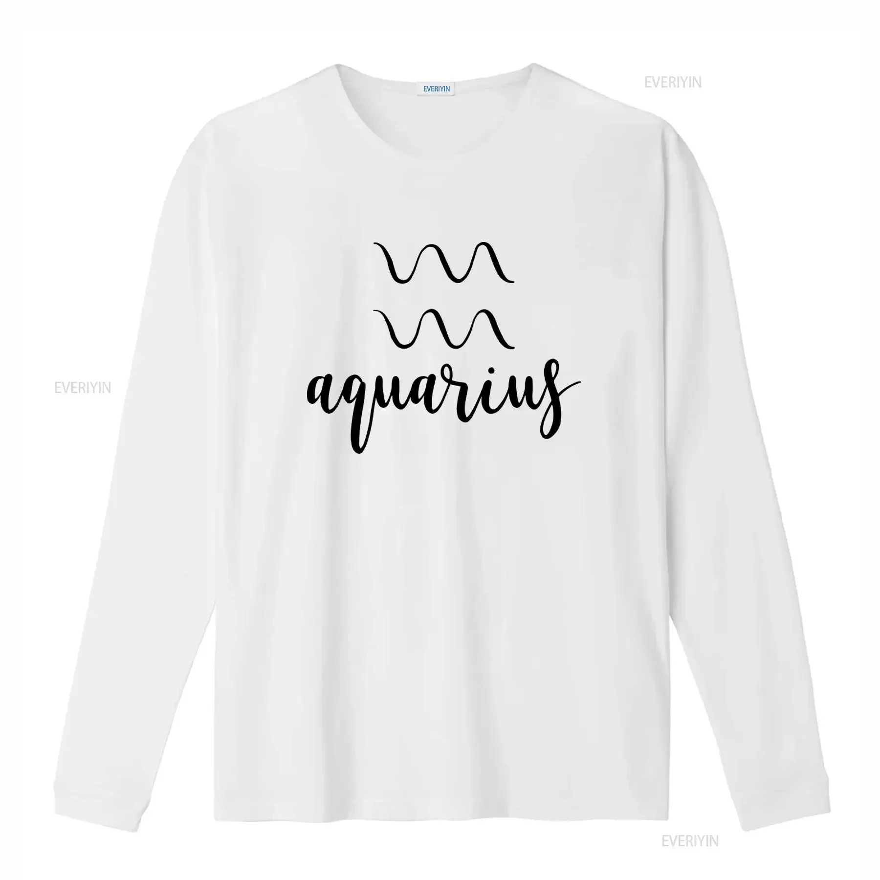 Aquarius T Shirt for Women Stylish Horoscope Outfit with Zodiac Birth Sign Design vintage Washed streetwear Comfortable graphic