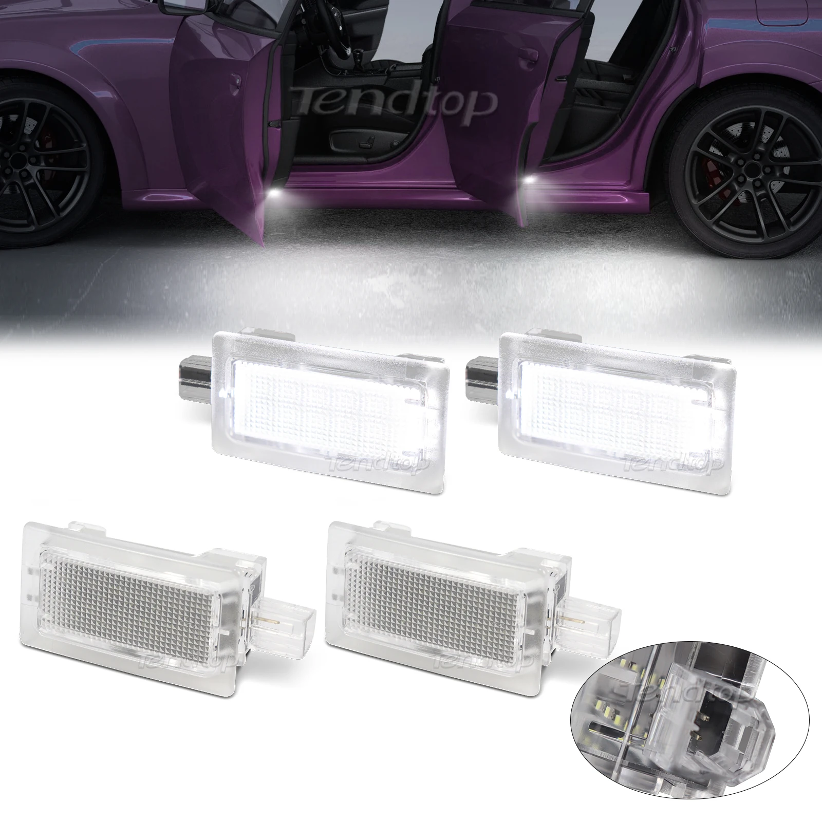 LED Interior Side Front/Rear Door Panel Light For Dodge Charger Challenger Avenger Dart Magnum Stratus Chrysler 300