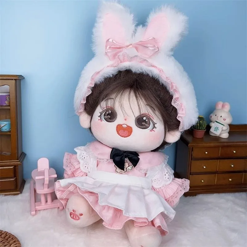 Doll Clothes for 20cm Idol Dolls Accessories Plush Doll's Clothing Rabbit Hairband Dress Suit Stuffed Toy Dolls Outfit Handemade