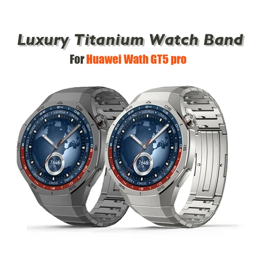 Correa de titanio de lujo Original sin huecos para Huawei Watch GT 5 Pro, pulsera de Metal para Huawei Watch GT5 Pro, correa de reloj especializada