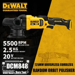 DEWALT DCM848 125MM 5in Brushless Cordless Variable-Speed Random Orbit Polisher 20V Lithium Power Tools Car polishing Bare Tool