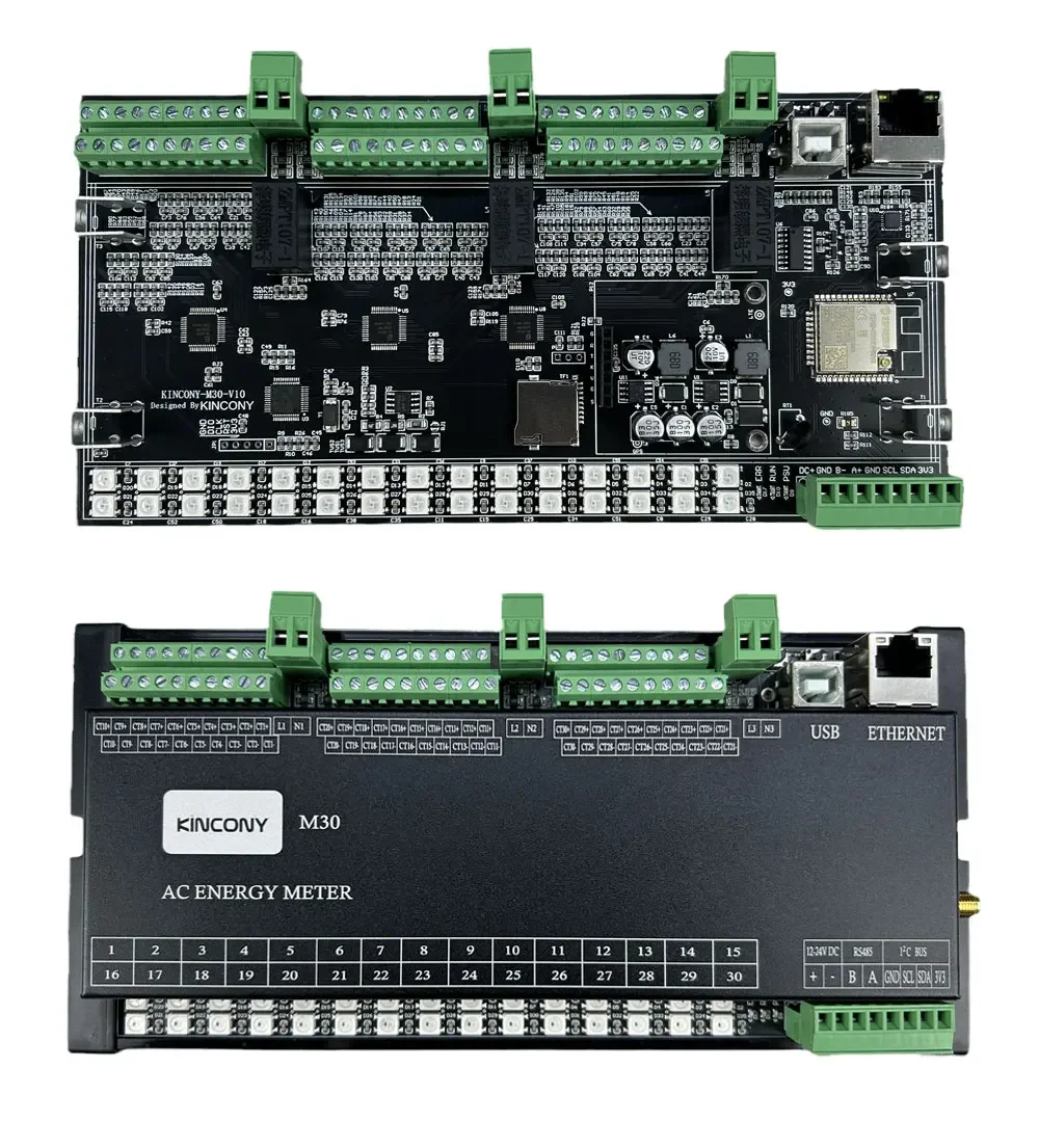 30 Channel ESP32 Energy  Board KinCony M30 for Home Assistant DIY by ESPHome