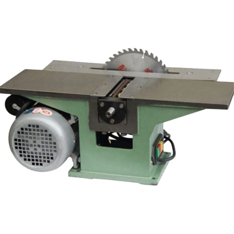 3 In 1 Double Side Wood Planer Mortise Jointer Table Multifunction Wood-Working Bench Machine Table Sawmill With Band Saw Cut