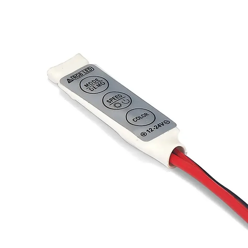 Mini 3 Keys LED RGB Controller DC 12V 24V LED Dimmer Switch For 3528 5050 5630 SMD RGB LED Strip