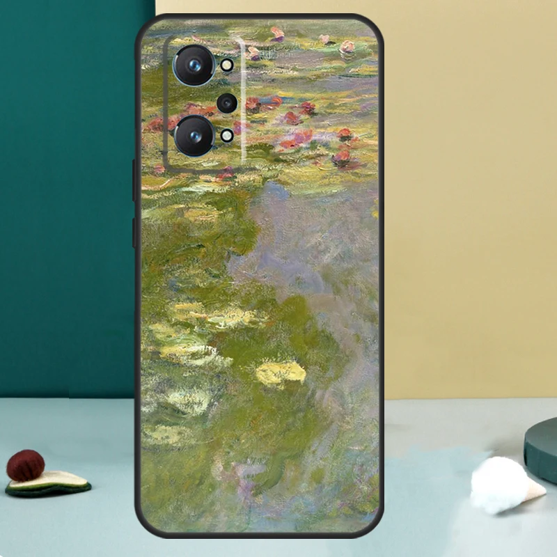 كلود مونيه حديقة لوتس جسر ل Realme GT 6T 5 6 GT 7 Pro C67 C75 C61 C55 C53 C51 C21Y C25S 10 11 12 13 14 Pro Plus #5
