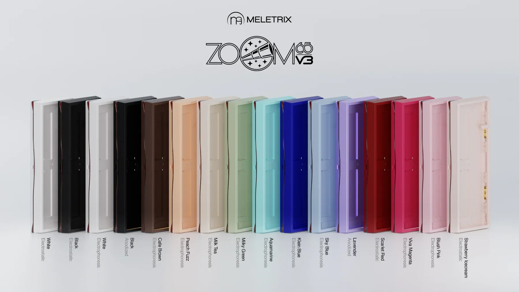 Zoom65 V3 Barebone Keyboard Meletrix Tri-Mode RGB Kit de teclado para juegos con 7 sistemas de montaje