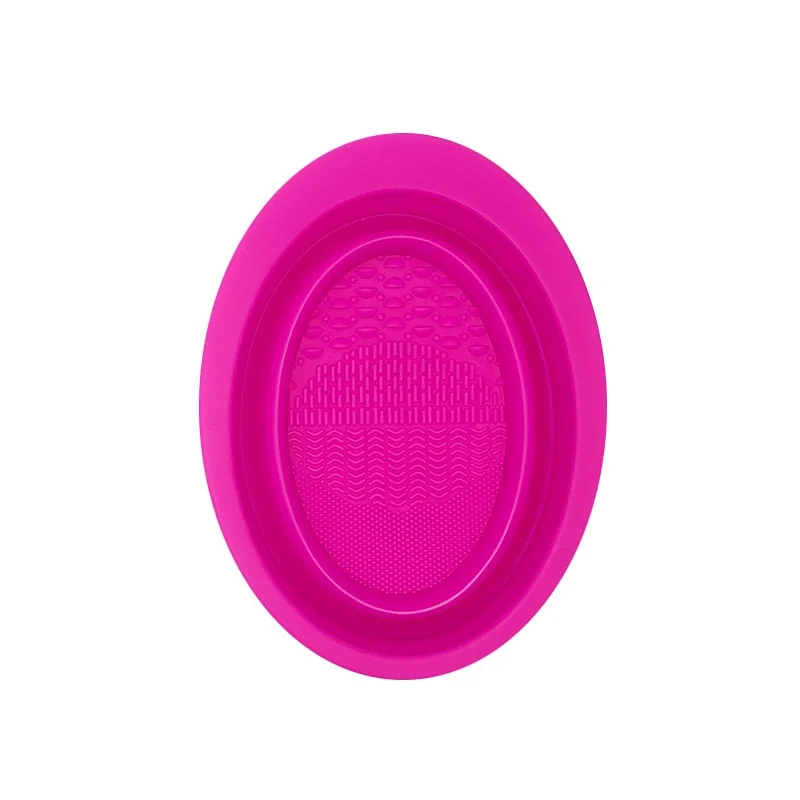 Beauty egg wash box Brush Wash tool carry makeup brush silicone wash bowl Powder puff board wash brush pad