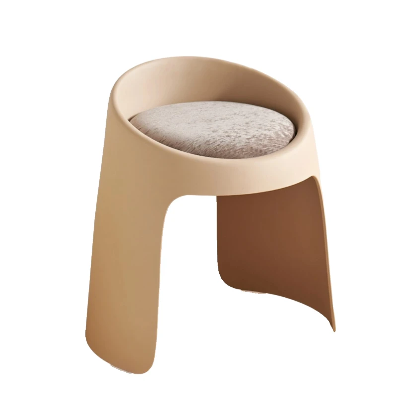 Creative Home Leisure Stool Stackable Plastic Footrest Living Room Shoe Bench Thick Desk Chair Bedroom Vanity Seat Simple Design