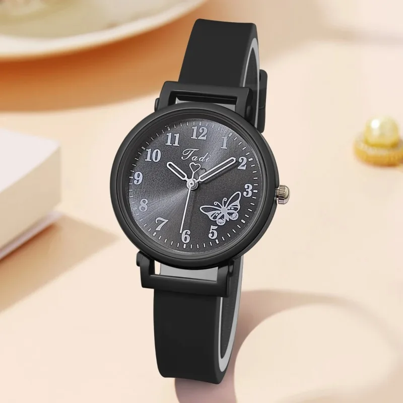 Orologio da donna carino cinturino in silicone orologio da polso a farfalla da donna orologi al quarzo orologi femminili casual regalo