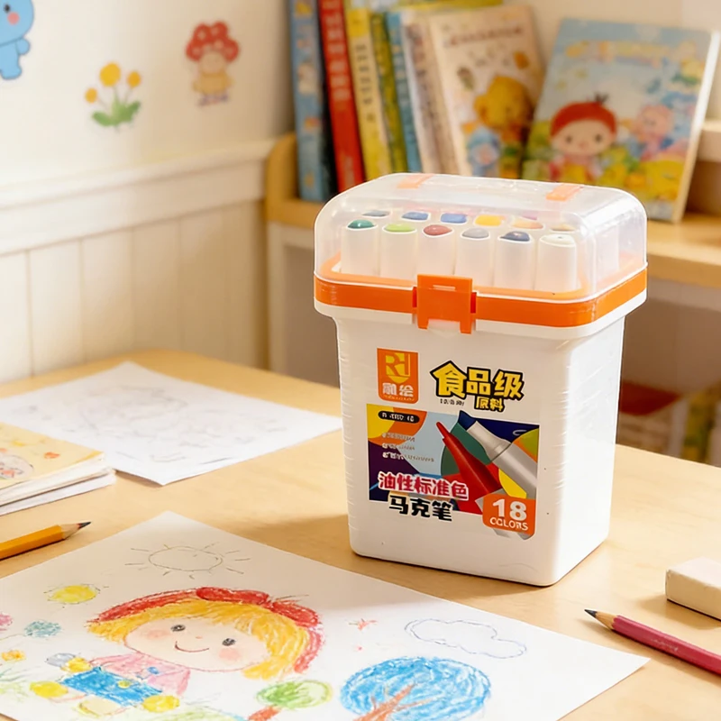 

Multi Colored Dual Headed Color Marker Pen Primary and Secondary School Students Drawing Markers Art Specific Painting Supplies