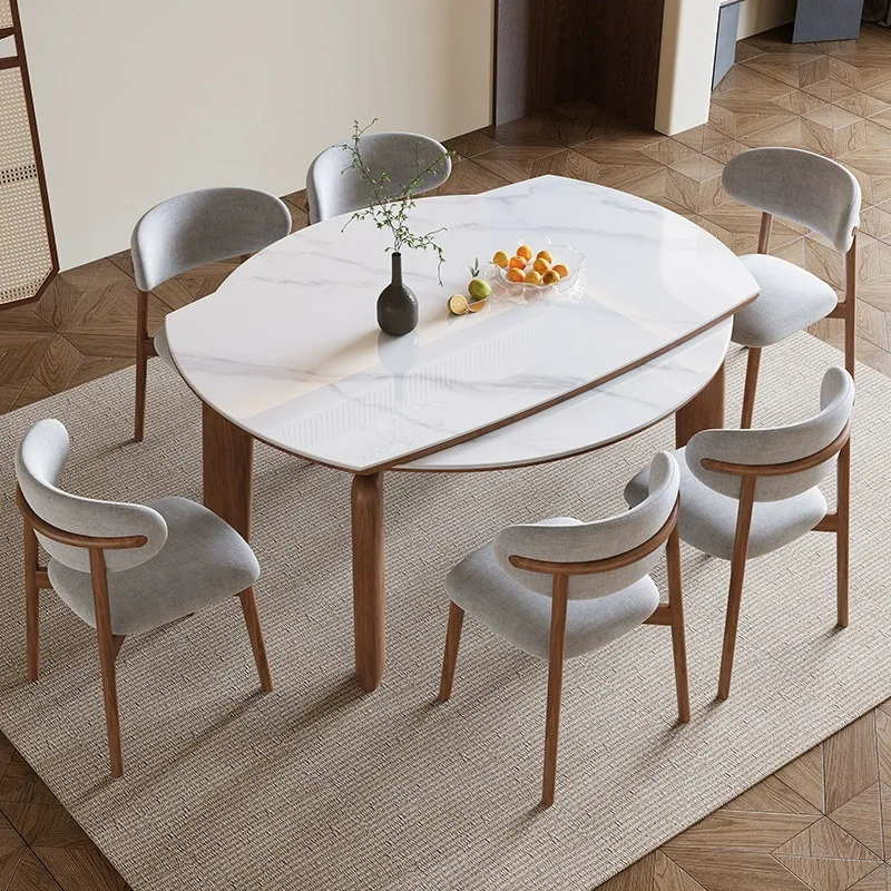Oval White Dining Table Nordic Marble Design Heat Resistance Dining Table Marble Minimalist Table A Manger Kitchen Furniture