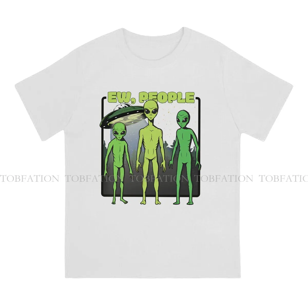 Join the Alien Revolution with the Ew People Movement Men TShirt Alien UFO O Neck Short Sleeve 100% Cotton T Shirt Gift Idea