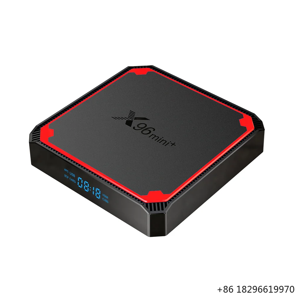 Factory Newest Amlogic S905W4 Android 9 4K HD IPTV Set Top Box  X96 Mini Plus 2GB 16GB 5G WIFI Smart Android OTT TV Box X96mini