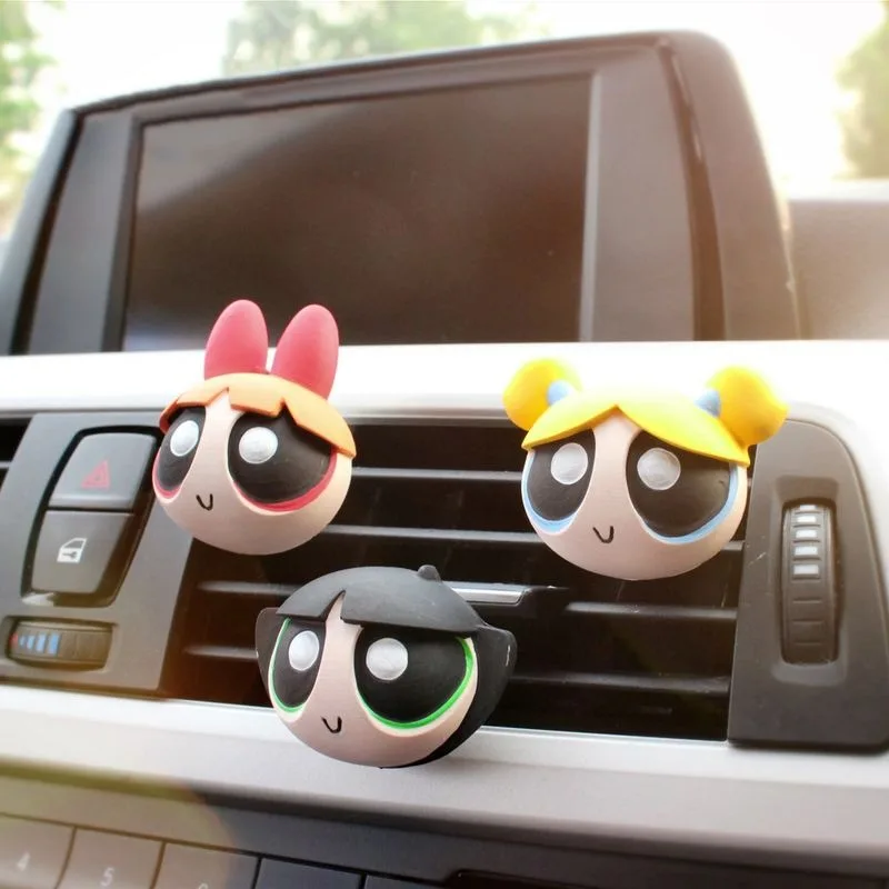 

The Powerpuff Girls Car Air Freshener Aromatherapy Cute Air Conditioner Vent Clip Car Decorative Ornament Diffusing Stone