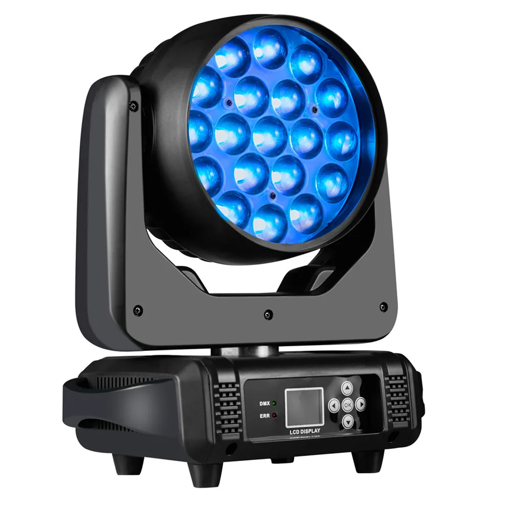 Imagem -03 - Moving Head Light para dj Wash Zoom Rgbw Stage Spotlight Luzes para Boate Disco Dmx512 19x15w