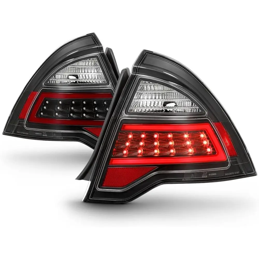 

- For Black 2010 2011 2012 Ford Fusion LED Light Tube Tail Lights Brake Lamps Driver + Passenger