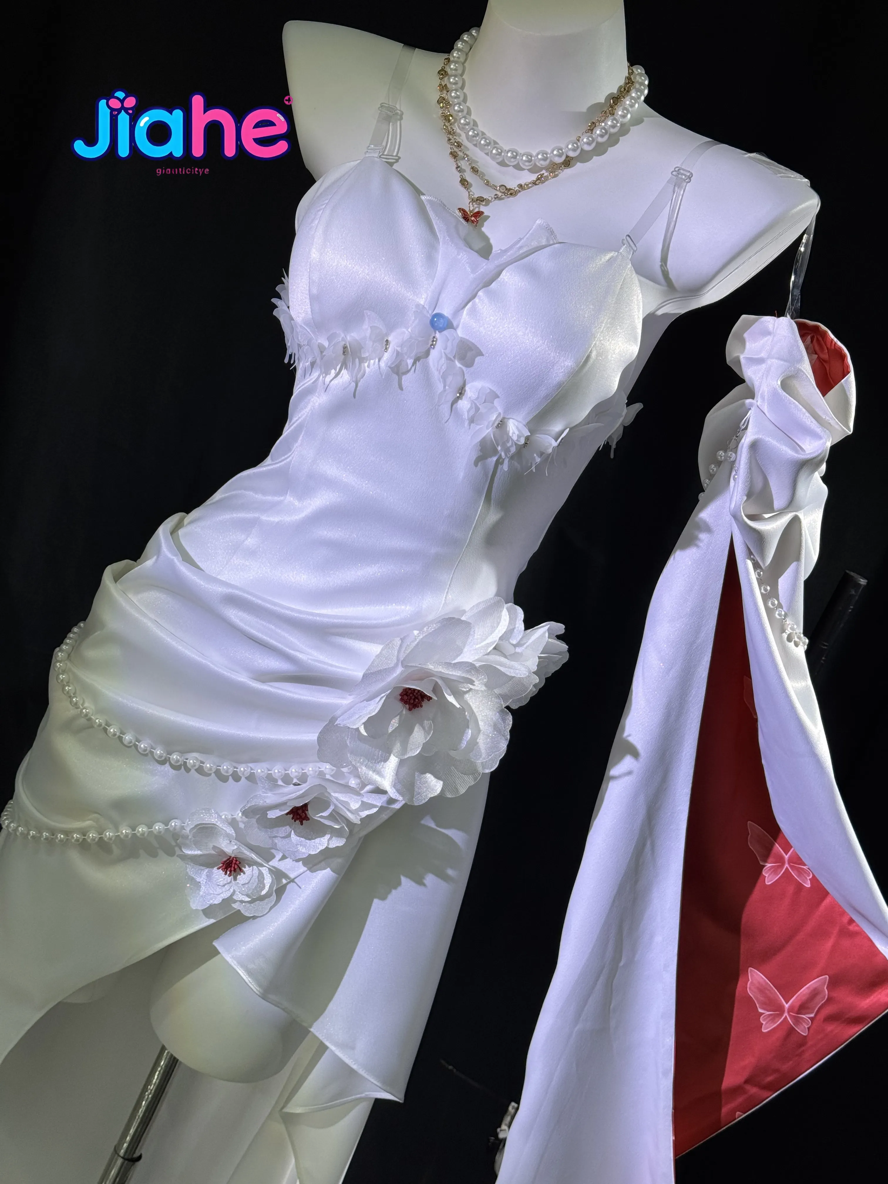 

Game Wuthering Waves The Shorekeeper Cosplay Costume Halloween Christmas New Women'Elegant Dress Wig Prop Uniform XS-XXXL